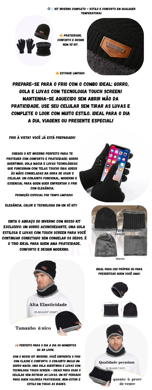 Luva, Gorro, Cachecol